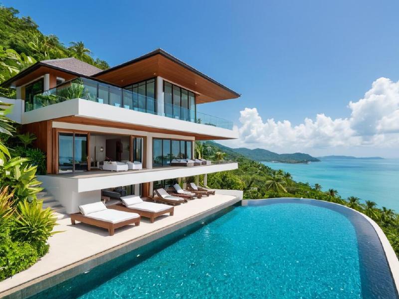 Luxury 7BR Hillside Villa with Ocean Views